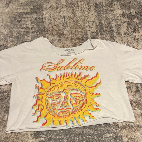 Sublime•off the shoulder cropped tee - Picture 1 of 2